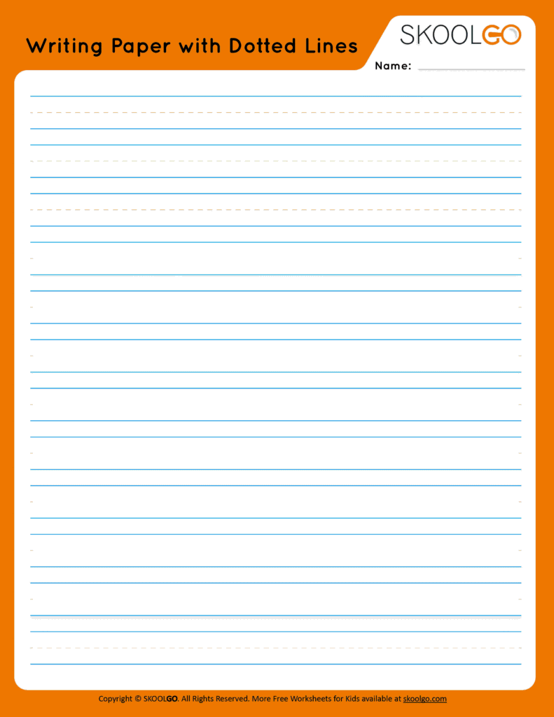 Writing Paper Dotted Lines Writing Paper Dotted Lines